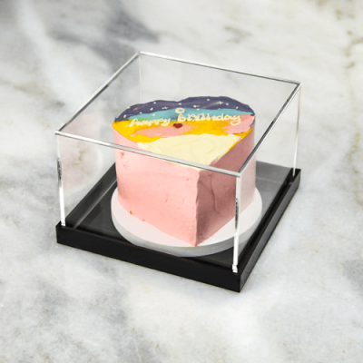 Petalite mini cake with acrylic box